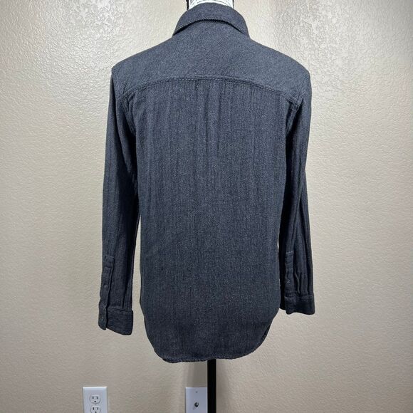 Lily & Lottie Women Gray Long Sleeve Button-Down Shirt XS academia preppy cotton - Picture 2 of 15